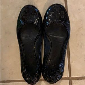 Black Patent Leather Tory Burch Flats 8.5.
